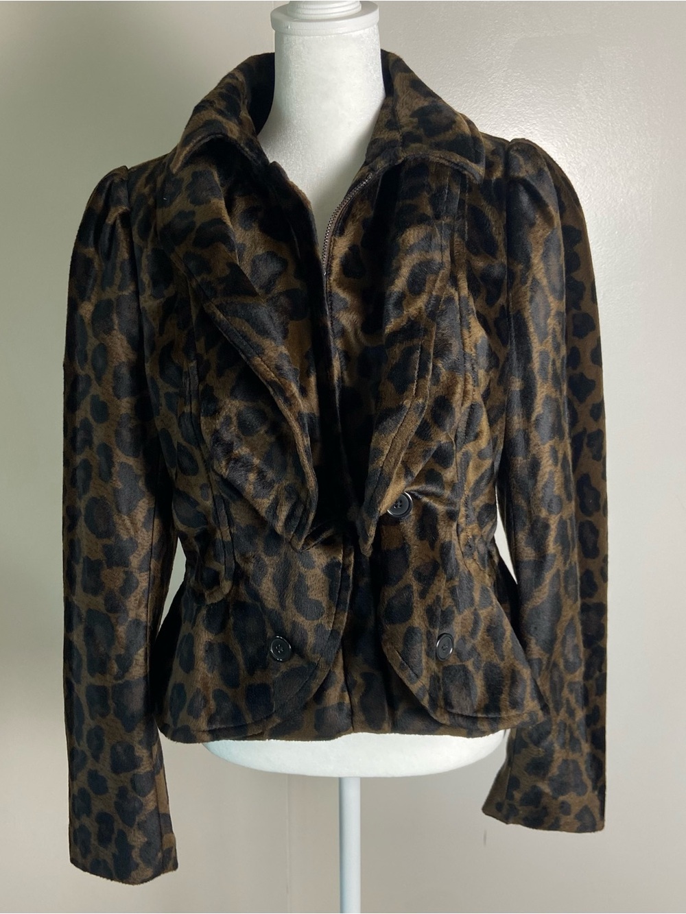 INC International Concepts Leopard Print Blazer in Brown and Black